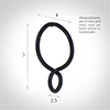 12/20mm Classic Twist Rings in Matt Black