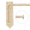 16mm Button Dormer Rod in Old Ivory