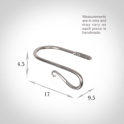 Small Shepherd's Crook Holdback (Right Side) in Mercury