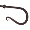 12mm Shepherd's Crook Finial in Matt Black