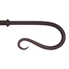 20mm Shepherd's Crook Finial in Matt Black