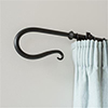 20mm Shepherd's Crook Finial in Matt Black