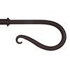 25mm Shepherd's Crook Finial in Matt Black