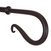 25mm Shepherd's Crook Finial in Matt Black