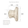 38mm Button Finial in Old Ivory