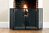 Oxford Hinged Fireguard in Matt Black