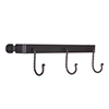 Thornham 3 Hook Rack in Matt Black