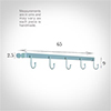 Thornham 5 Hook Rack in Duck Egg Blue 
