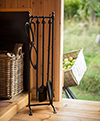 Elmsett Companion Set with Ball Handles,Matt Black