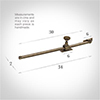 30cm Thumb Screw Window Stay in Antiqued Brass