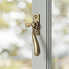 London Window Latch (Left Side) in Antiqued Brass