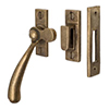 London Window Latch (Right Side) in Antiqued Brass