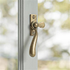 London Window Latch (Right Side) in Antiqued Brass