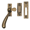 London Window Latch (Right Side) in Antiqued Brass