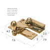 Quadrant Fastener in Polished Brass