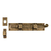 Cranked Priory Door Bolt in Antiqued Brass