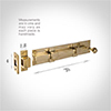 Priory Door Bolt in Polished Brass