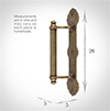 Cavendish Door Pull in Antiqued Brass