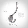 Hemley Coat Hook in Nickel Plate