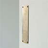 Corner Notch Finger Plate in Antiqued Brass