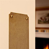 Corner Notch Finger Plate in Antiqued Brass