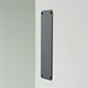 Corner Notch Finger Plate in Matt Black