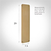 Corner Notch Finger Plate in Polished Brass