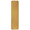 Corner Notch Finger Plate in Polished Brass