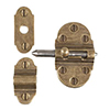 Newark Door Bolt in Antiqued Brass