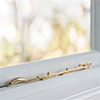 30cm London Window Stay in Polished Brass