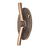 Cleat in Lacquered Antiqued Brass 