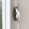 Cleat in Lacquered Antiqued Brass 
