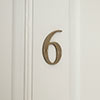 Number 6 in Antiqued Brass