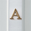 Letter A in Antiqued Brass