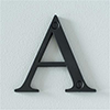 Letter A in Matt Black