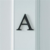 Letter A in Matt Black