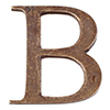 Letter B in Antiqued Brass