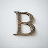 Letter B in Antiqued Brass