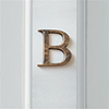 Letter B in Antiqued Brass