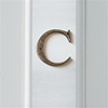 Letter C in Antiqued Brass