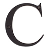 Letter C in Matt Black