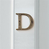 Letter D in Antiqued Brass