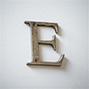 Letter E in Antiqued Brass