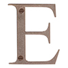 Letter E in Polished