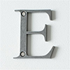 Letter E in Polished