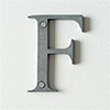 Letter F in Polished