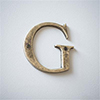 Letter G in Antiqued Brass
