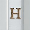 Letter H in Antiqued Brass