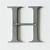 Letter H in Polished