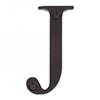 Letter J in Matt Black